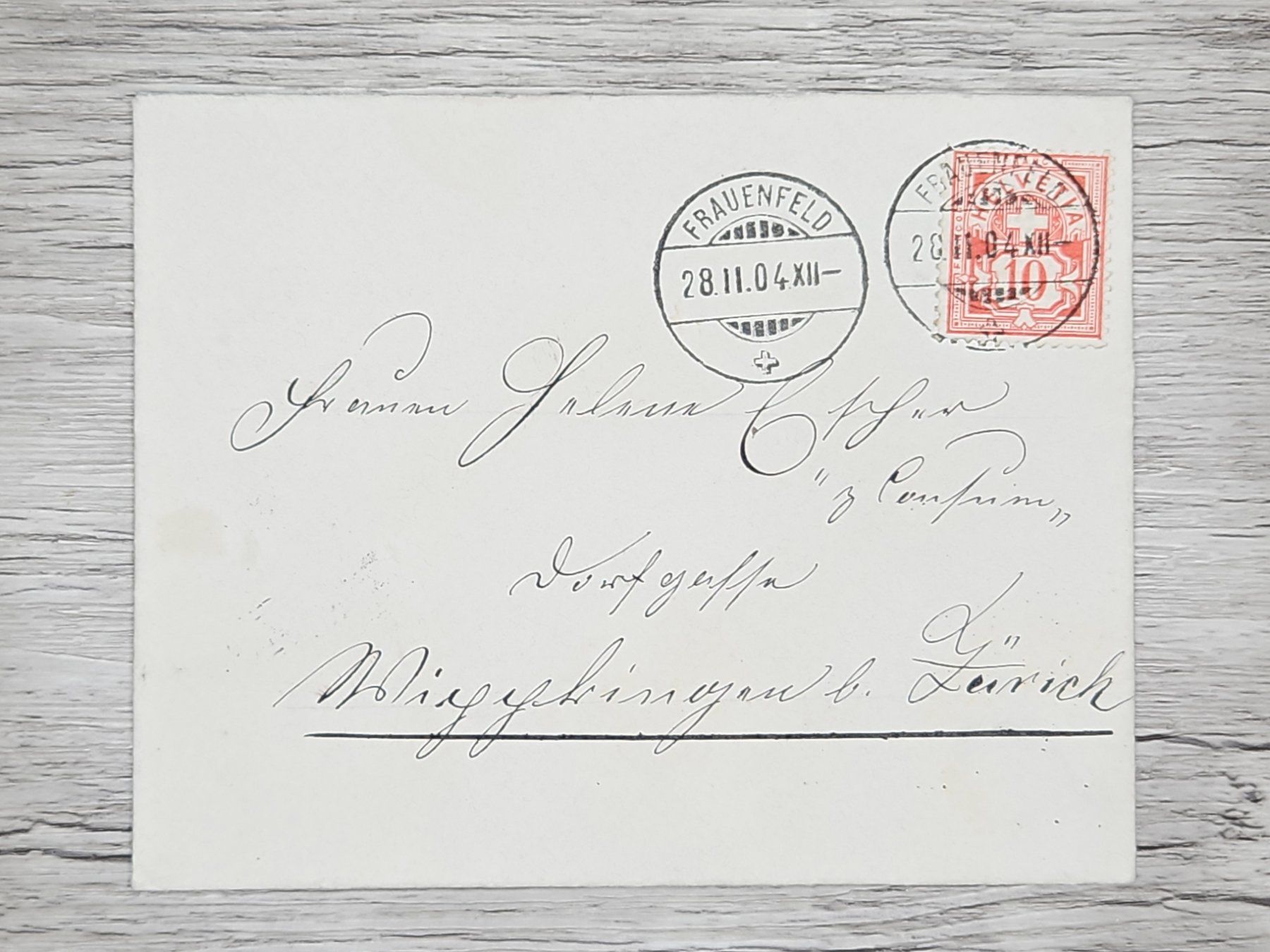 Tutti i francobolli: CL21 Enveloppe + Timbre Suisse 1904 – Usato da Cousset venduto da Patrick_Collections