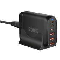 Station de Charge USB-C 200W – 6 Ports pour Ordinateur, Smar