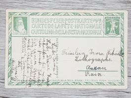 CL16 Carte Postale + Timbre Suisse 1917