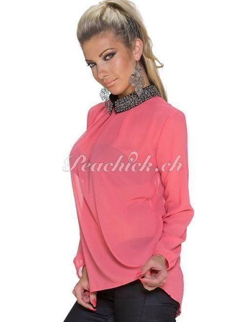 Camicette: Bluse koralle Dekoperlen Gr 34/36/38 – Difettoso da Eschenbach SG venduto da Peachick 1