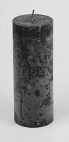Kerze 6.8×18 cm Raureif Schwarz
