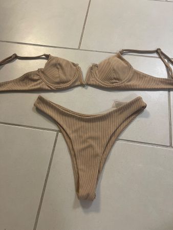 Shein Bikini in Beige Braun Gr S