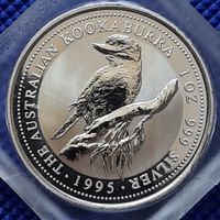 1995 The Australian Kookaburra 1 oz 999 Silver