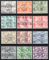 1949, Technik und Landschaft 4er-Blocks mit Orts-ET-ʘ
