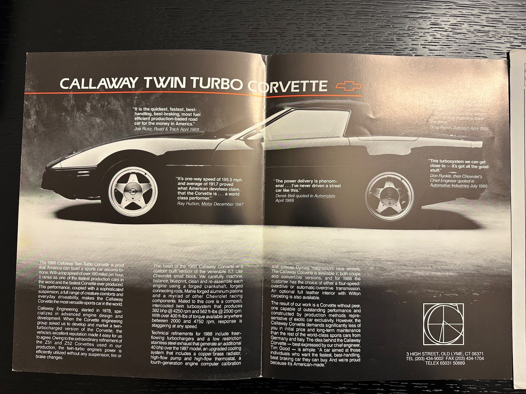 Chevrolet Dokumente: Corvette Callaway – Gebraucht aus Bern von 3636-agb 1