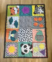 Baby Spieldecke Krabbeldecke Tiere Panda Fuchs 165x127cm