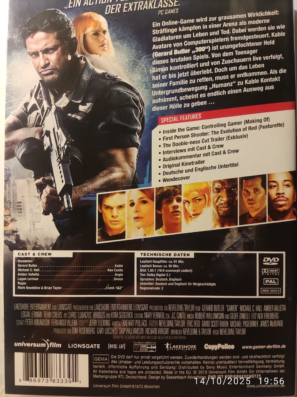 Tutti i DVDs: GAMER - DVD - GERARD BUTLER – Usato da Basel venduto da Alacant 1