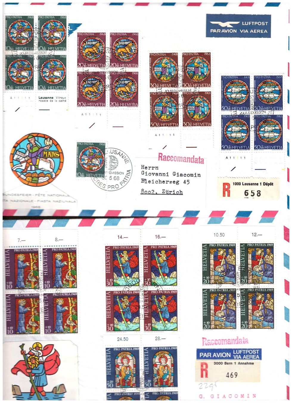 Alle Briefmarken: GROSSBRIEFE – Gebraucht aus Dübendorf von Piero2 4