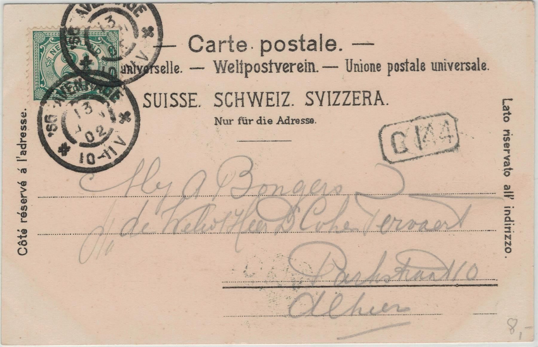 Ansichtskarten: AG 212 AARAU Protestantische Kirche 1902 – Gebraucht aus Fribourg von philafri 1