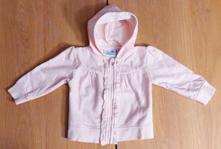 MON COEUR | HOODIE | Grösse 74 | Rosa mit Punkten und Kapuze