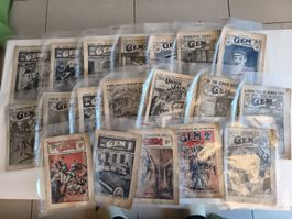 Lot de 18 magazines The Gem Library et Union Jack état usé