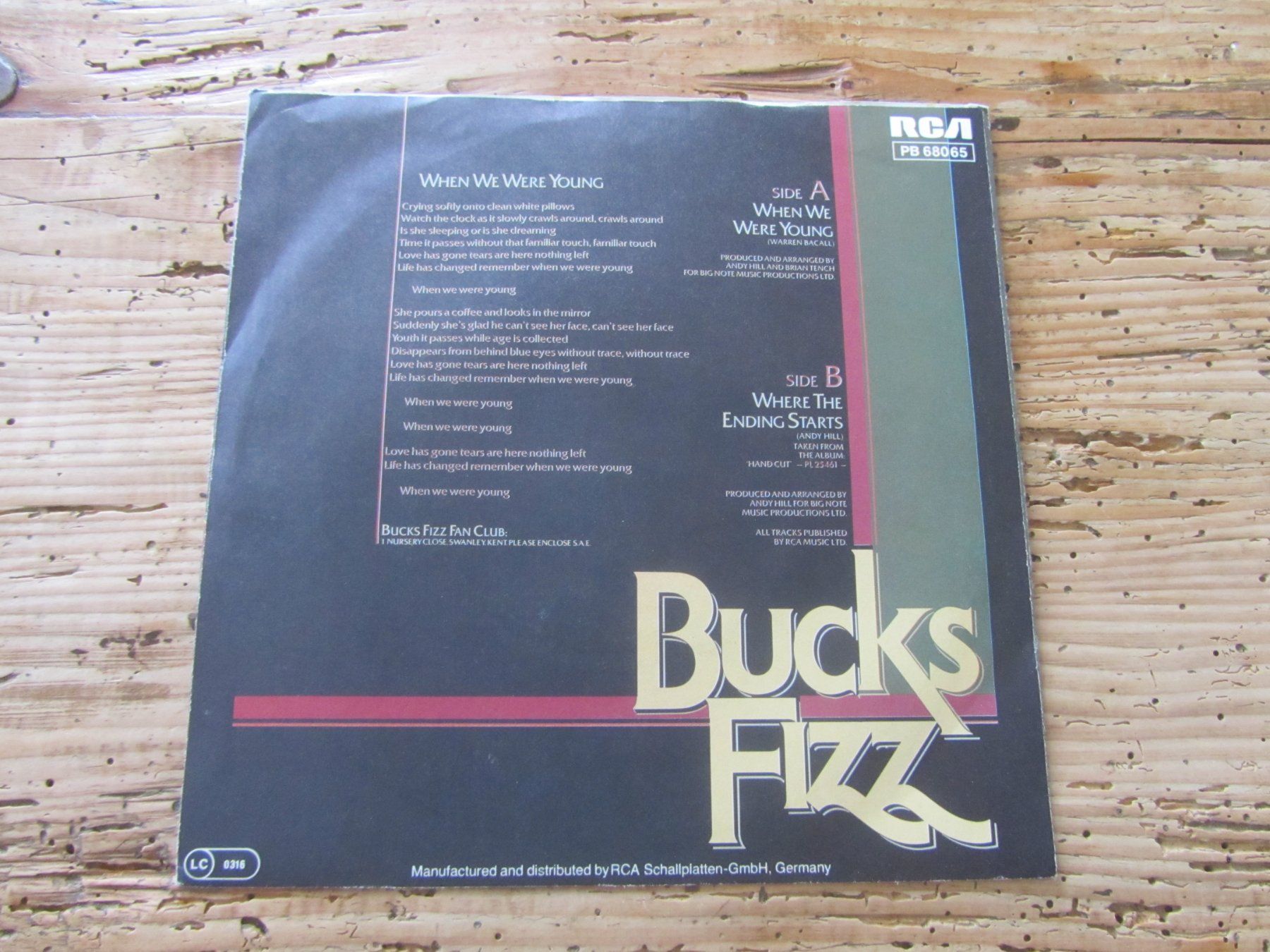 Dischi in vinile: Bucks Fizz - When We Were Young – Usato da Seengen venduto da mikelele 3