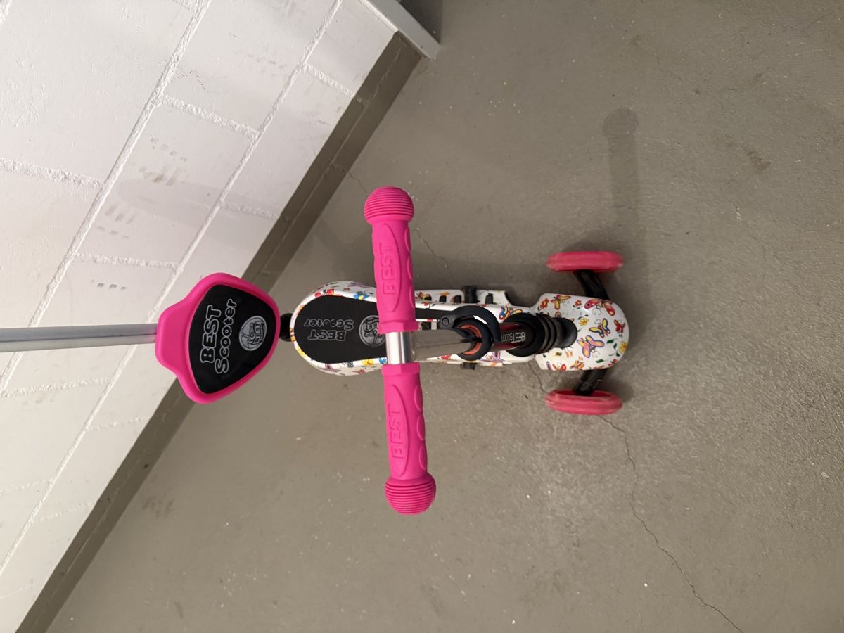 Veicoli per bambini: Kinderroller mit Schiebestange & Sitz, pink/bunt, TOP ZUSTAN – Usato da Ittigen venduto da yat_n6rv 1