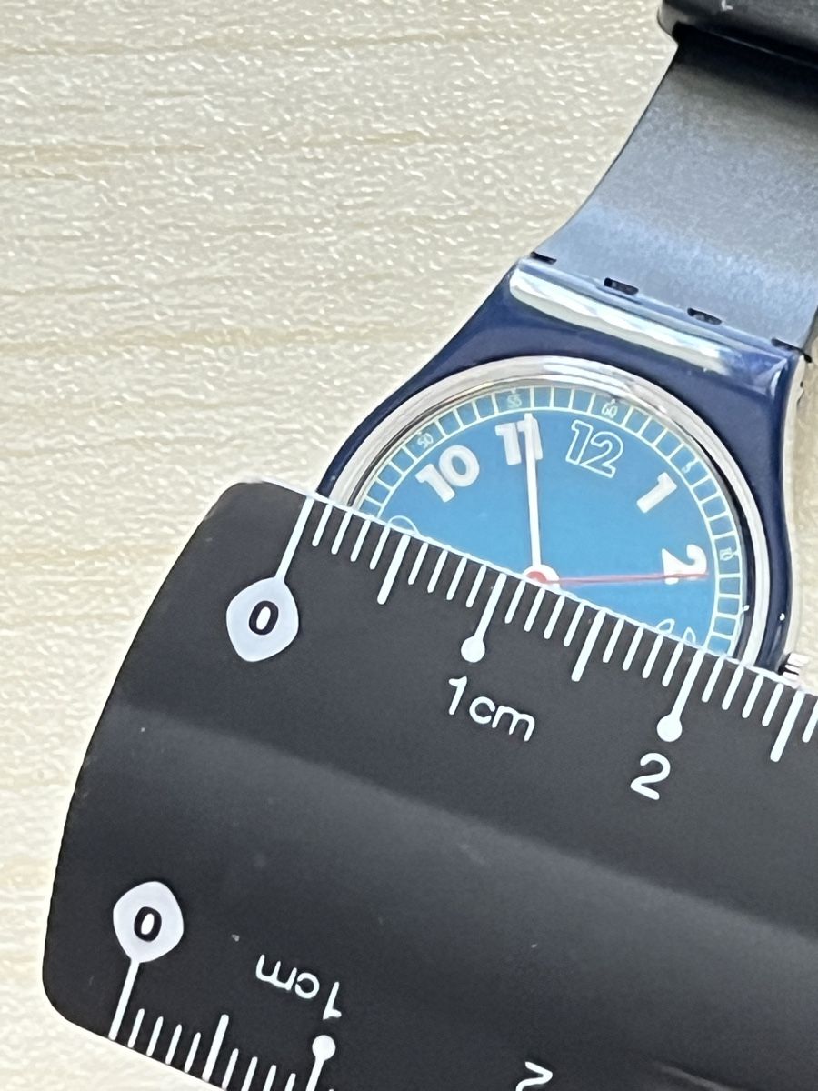 Swatch Orologi: Swatch Uhr dunkelblau mit Zifferblatt blau  – Usato da Grenchen venduto da chththl 2