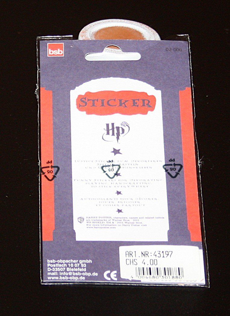 Sticker: Harry Potter Sticker pro Beutel 3 Blatt (2) – Nuovo (secondo la descrizione) da Flüelen venduto da Alt-und-Neu 1