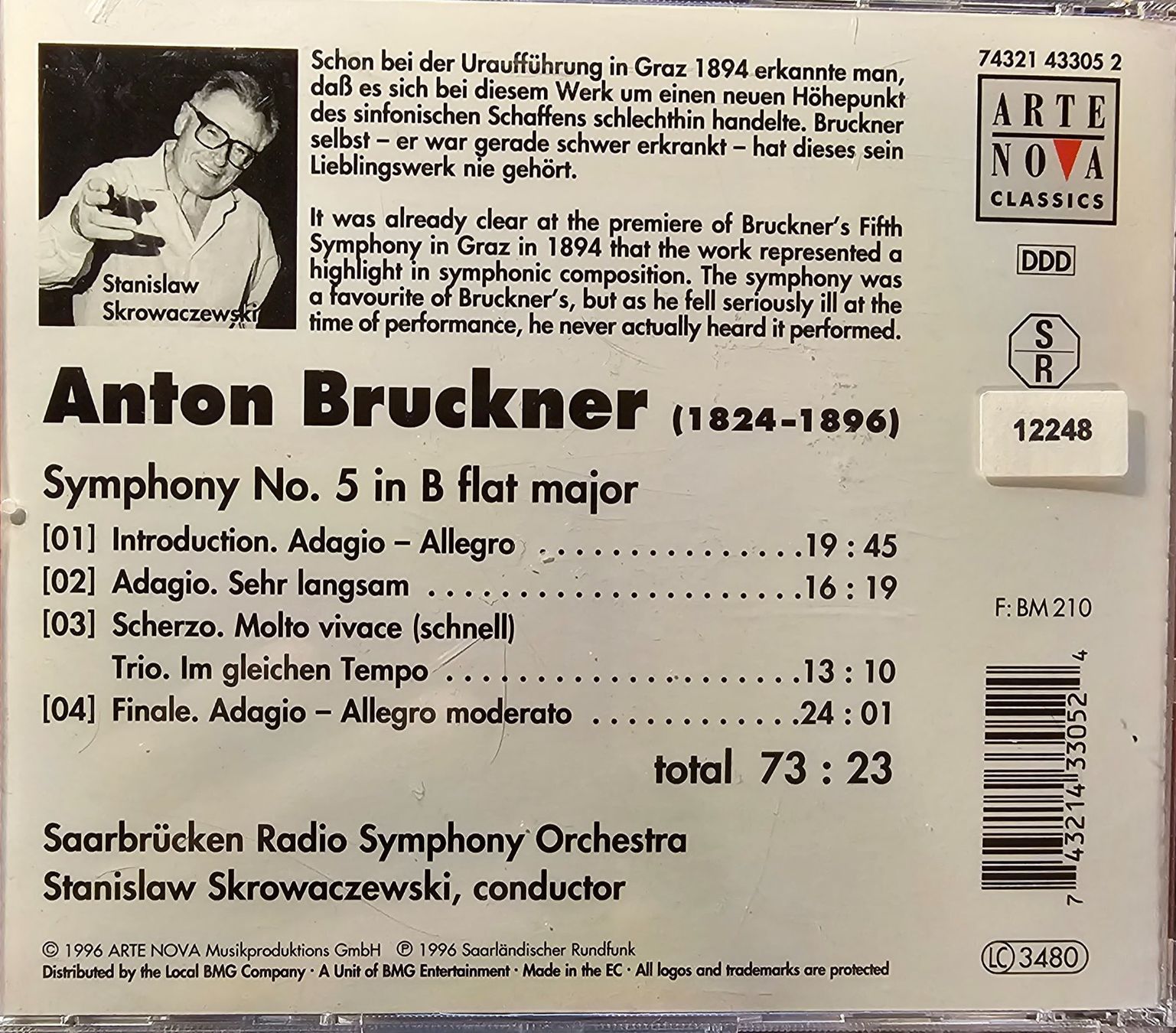CDs: Anton Bruckner - Symphony No. 5 – D'occasion à Wahlen b. Laufen par Cg10 1