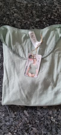 Damen Unterhemd hellgrün Gr. 44 NEU OekoTex Sommer