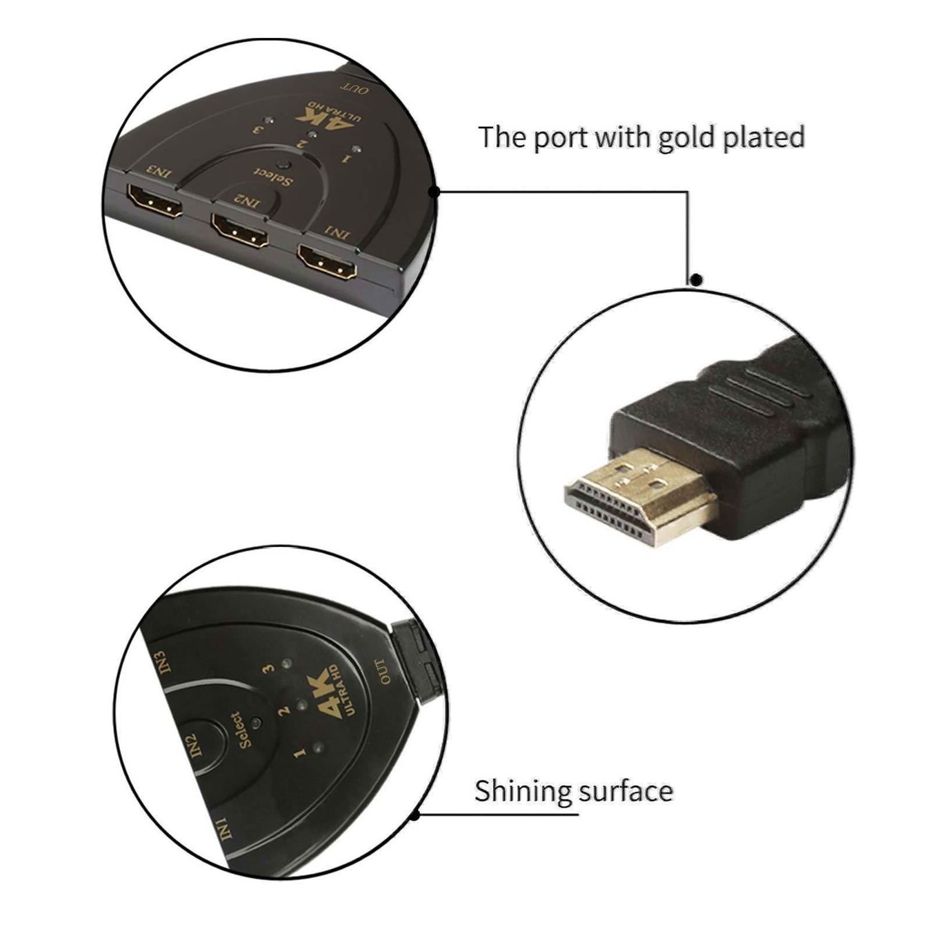 Adattatori: HDMI 3in1 Splitter Verteiler Adapter – Nuovo (secondo la descrizione) da Kirchdorf AG venduto da Apost008 6