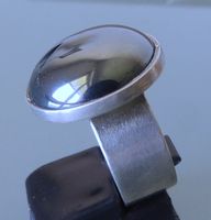 Silber 835 Hämatit Fingerring Gr. 61