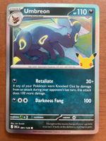 Pokemon Umbreon Holo 30 Jahre (Versand gratis)