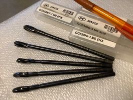 M6 & M8 Gewindebohrer lang f. GG, ALU etc., Neu von DC SWISS