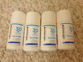 Lot de 4x25ml (100ml) Ultrasun Sports Gel SPF30, neuf