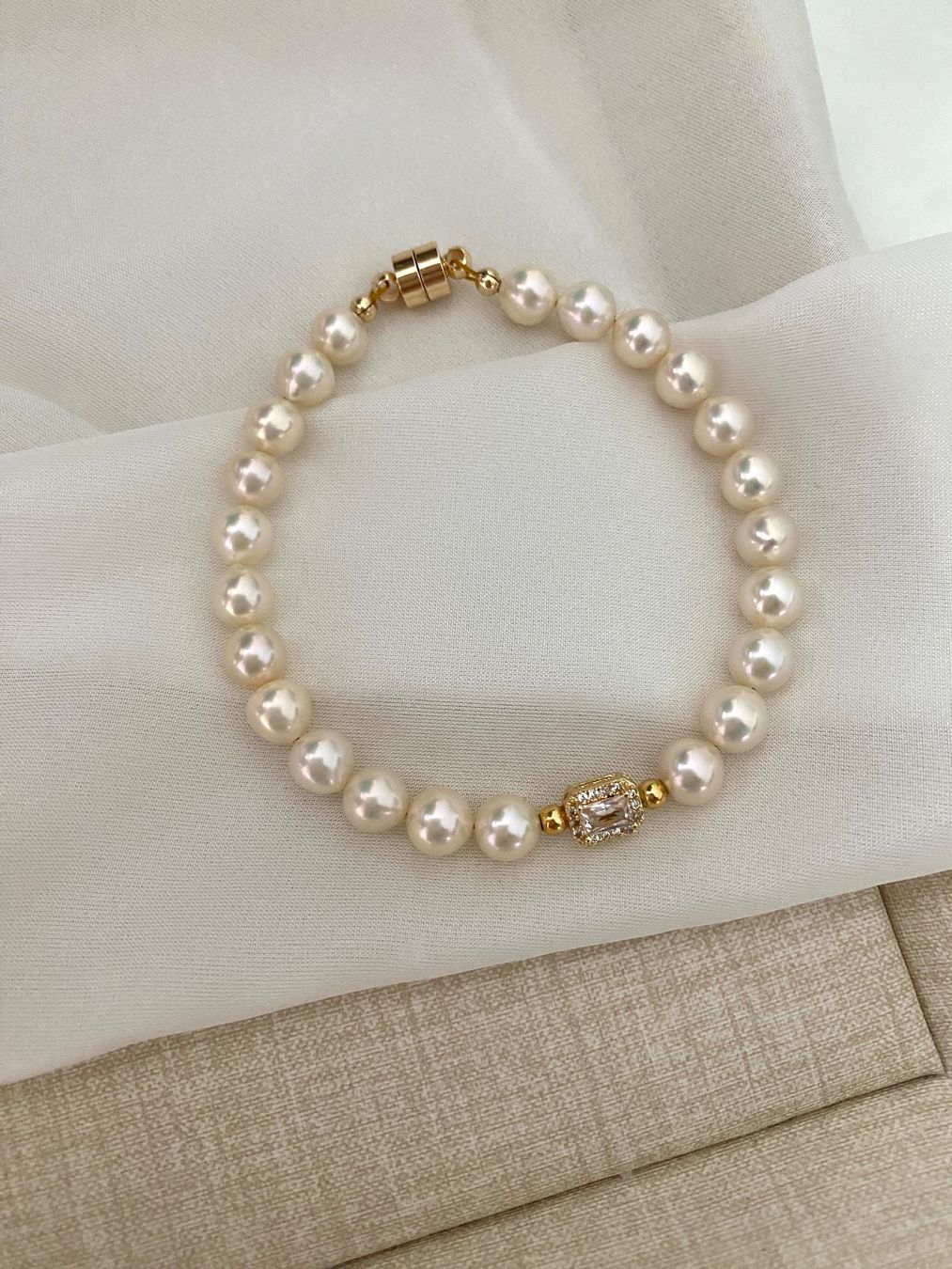 Bracciali & Braccialetti: Perlen Armbänder / Süsswasserperlen echte – Nuovo e nell'imballaggio originale da Sarnen venduto da yingsperlen
