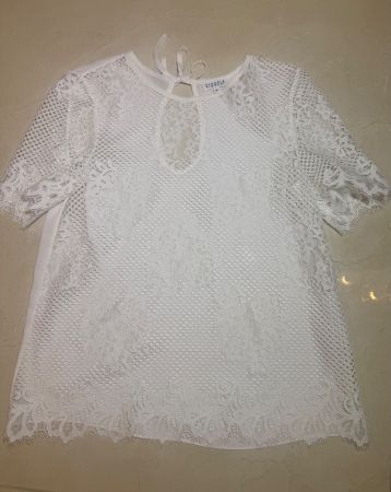 Blouse Claudie Pierlot en dentelle blanche taille 36