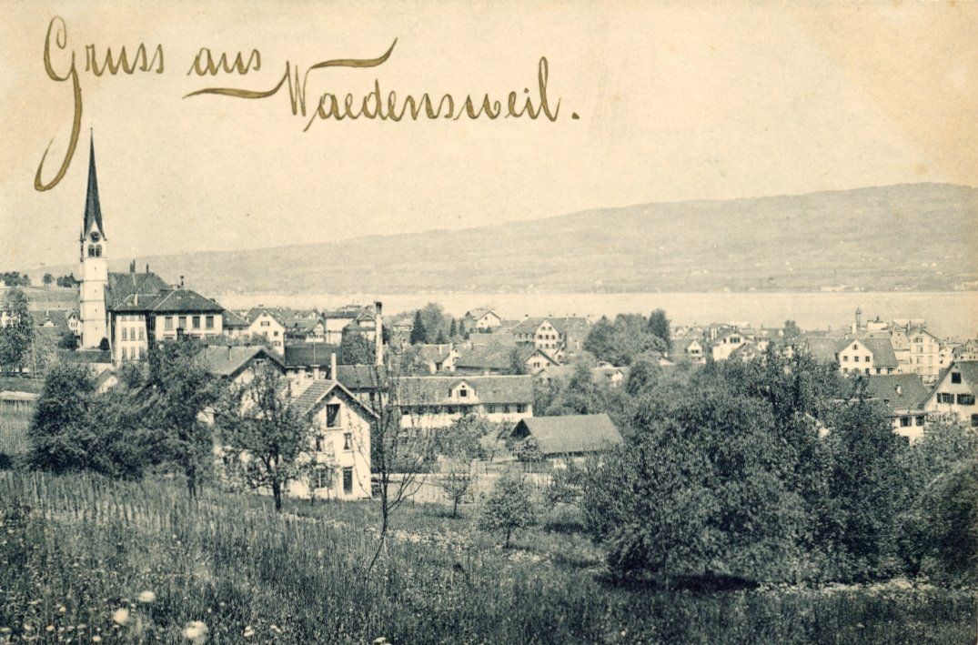 Cartoline postali: Wädenswil  ZH        um 1898 – Usato da Brig venduto da Valcards54
