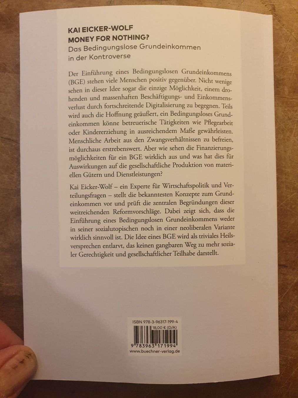 Livres: Money For Nothing - Kai Eicker-Wolf – D'occasion à Zürich par dialout 9