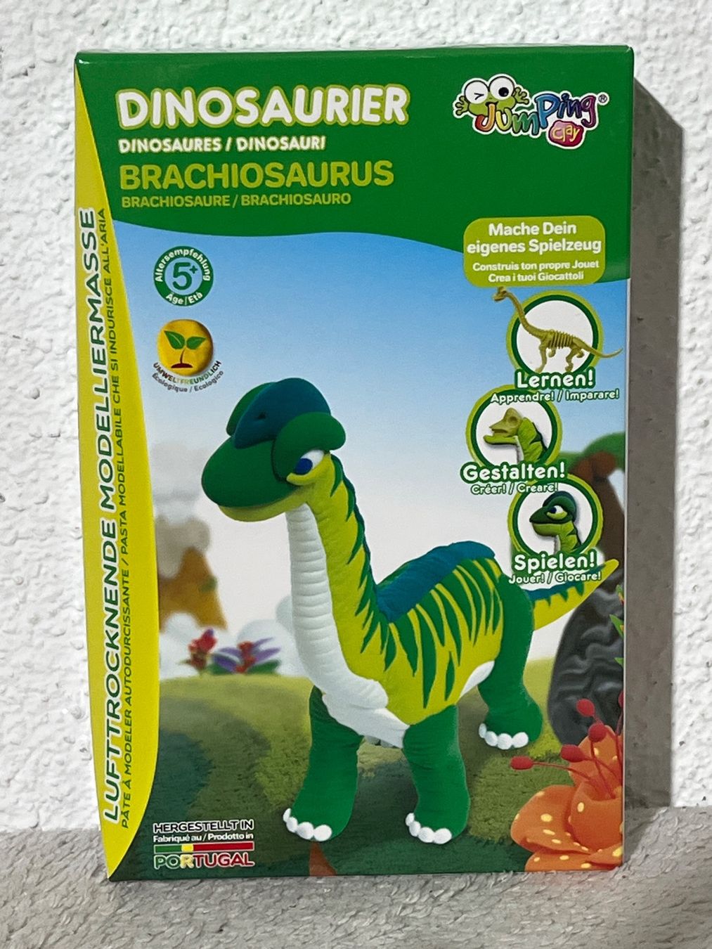 Kit bricolage: Lufttrocknende Modelliermasse Dinosaurier BRACHIOSAURUS – Nuovo e nell'imballaggio originale da Oberegg venduto da MZ_DiesundDas