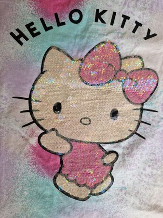 T-Shirt Gr. 122, Hello Kitty  Sweatshirt Pailetten