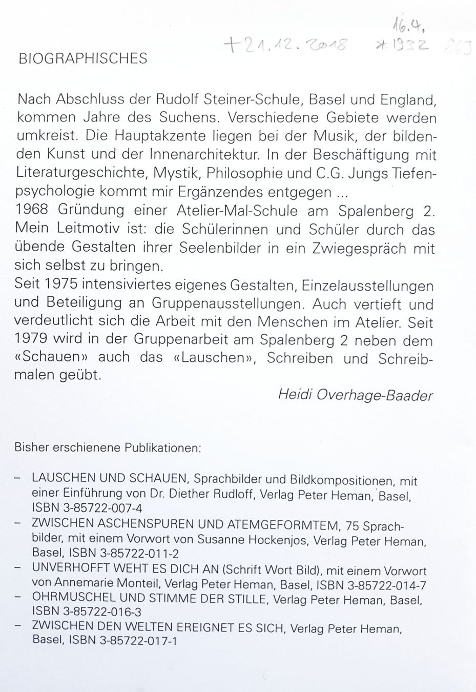 Poster & Bilder: Bild mit Rahmen, moderne Kunst von Heidi Overhage-Baader – Gebraucht aus Münchenstein von Donegal1 1