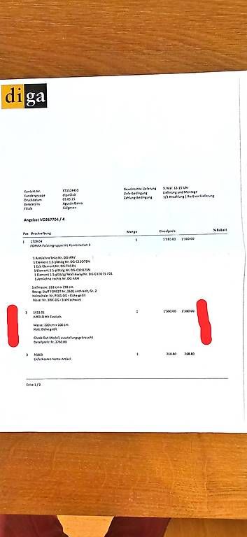 Tische: Diga Mobel Galgenen Esstisch (Dining Table) – Gebraucht aus Lachen SZ von pet_2h68