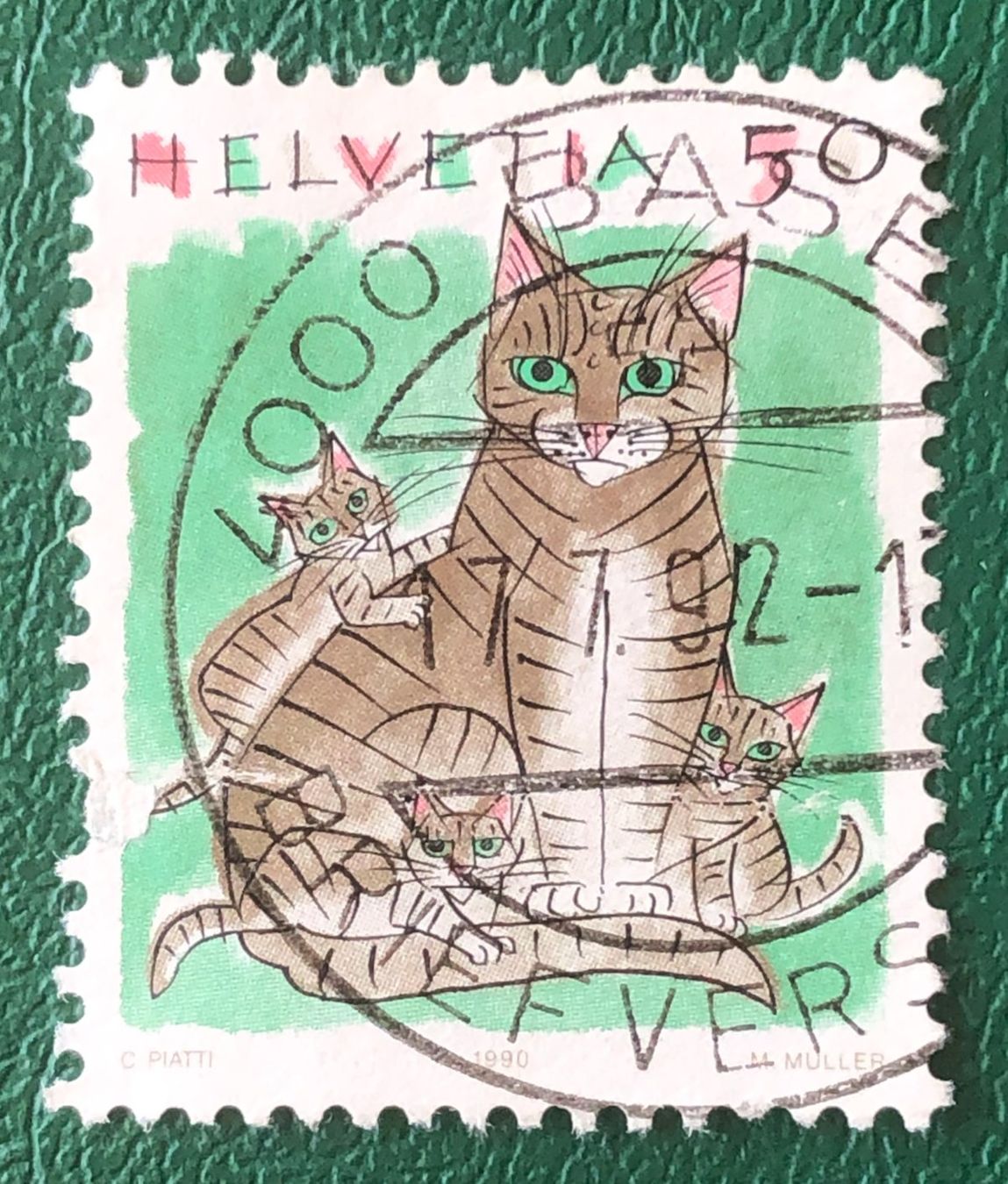 Tutti i francobolli: Nr.790 mit VollStempel Katzen 1990 Basel – Usato da Aarau venduto da Billa007