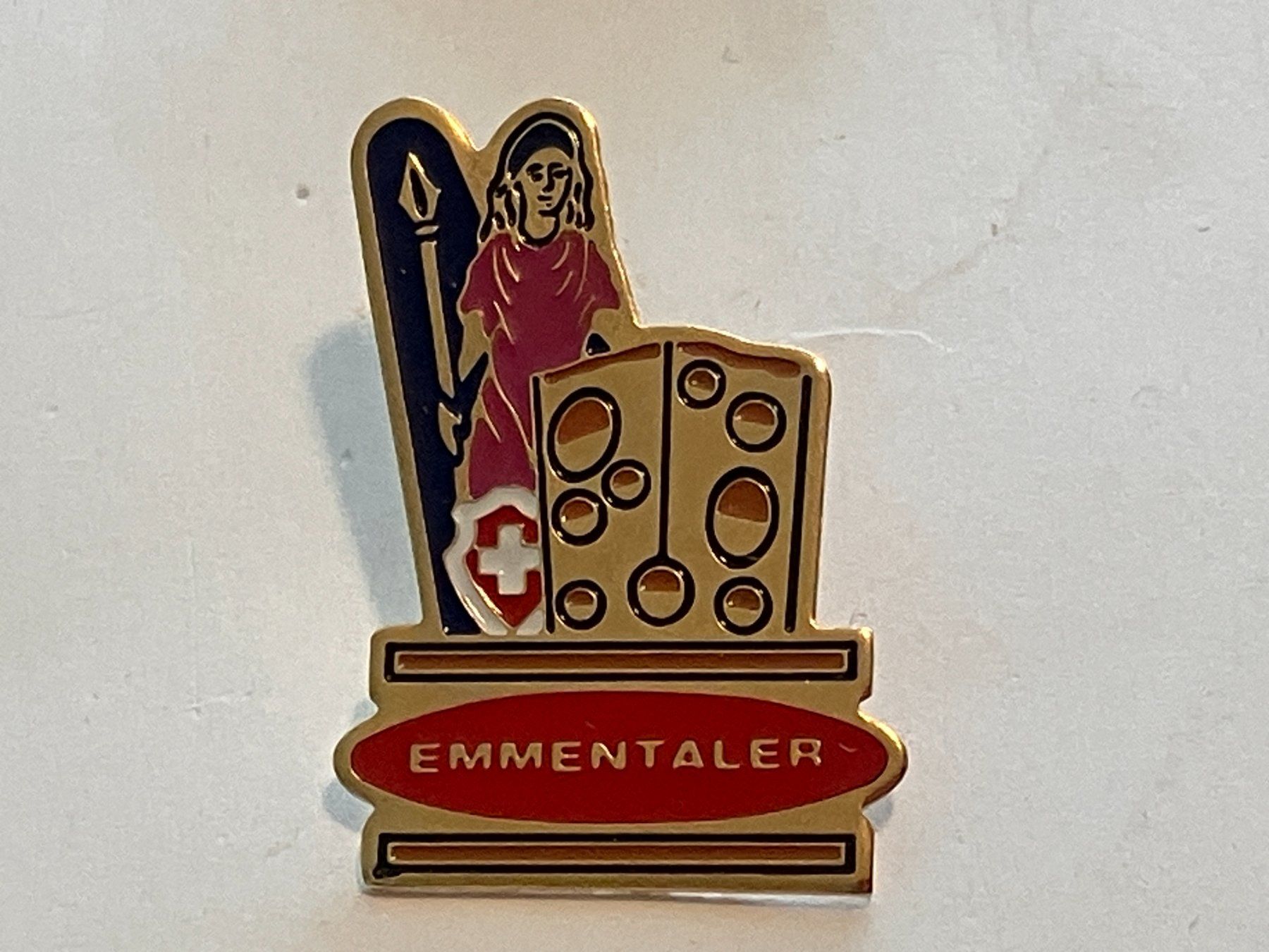 Placchette & Badge: 1 Pin Emmentaler Käse – Usato da Basel venduto da djwwpp