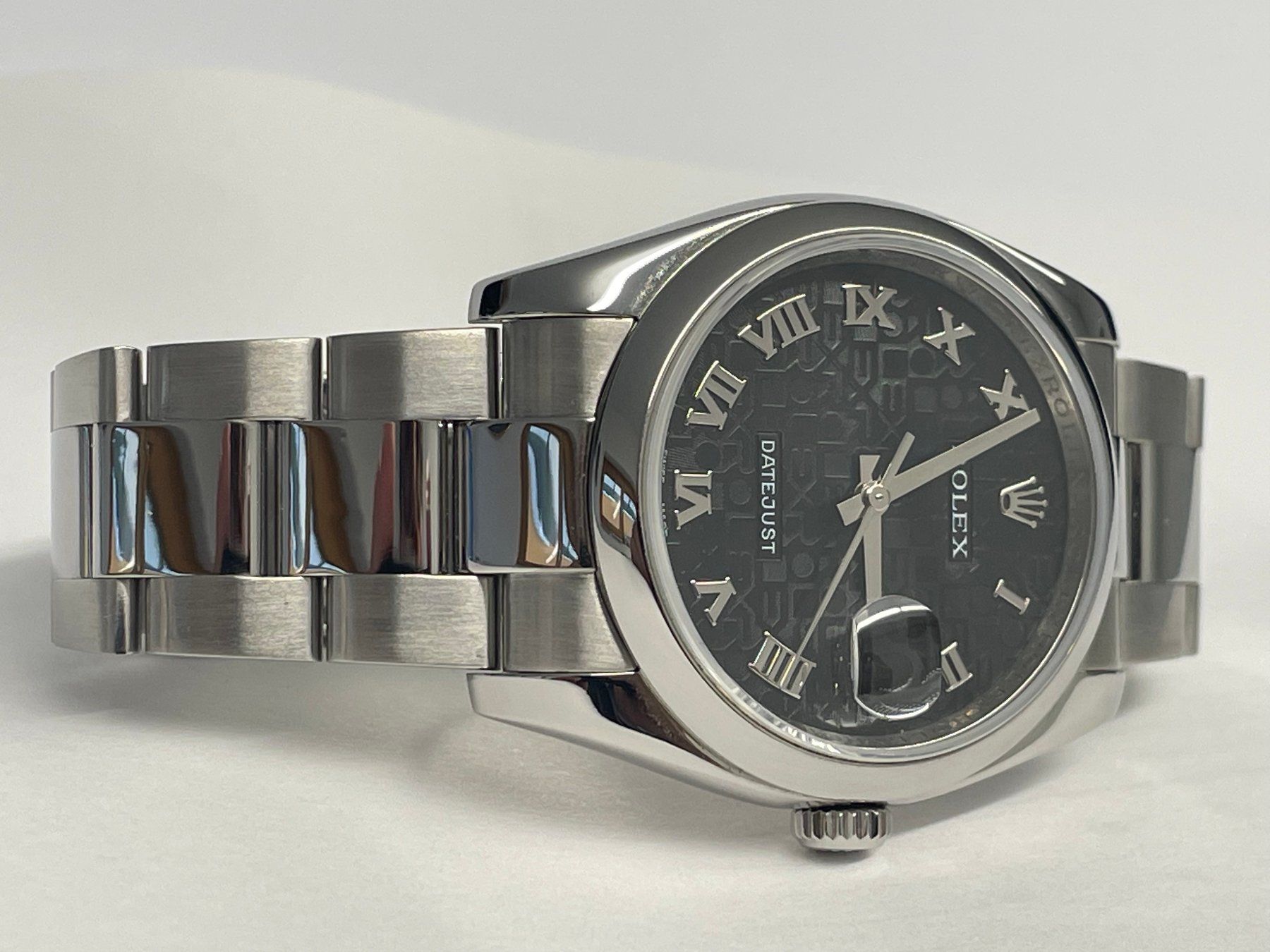 Rolex Datejust 36 Stahl Oyster Ziff. Black Roman Jubile (Gebraucht) in ...