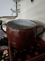 Rustikale, alte Emaille Topf, Vintage Look!