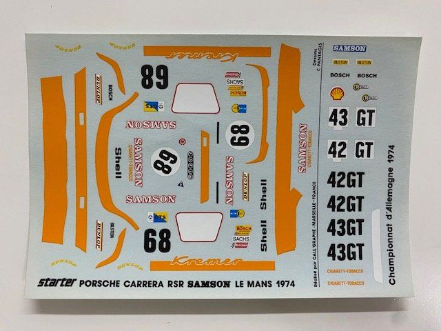 Porsche Modellini d'auto: Porsche Carrera RSR "Samson" Decalbogen 1/43 – Usato da Urtenen-Schönbühl venduto da Fly67