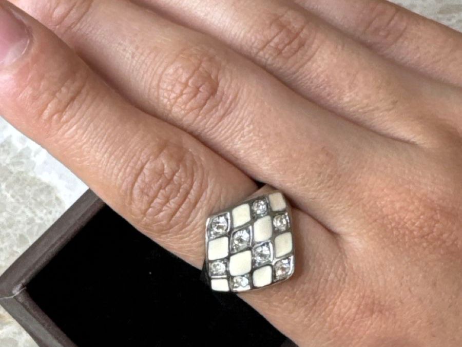 Ringe: Wunderschoener Vintage Ring mit Strass, Grösse 56 – Gebraucht aus Elsau von shoppa 1