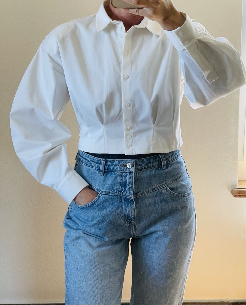 H&M Giacche: White Cropped Cotton jacket H&M – Usato da Oberwil b. Zug venduto da fis_2wtq 1