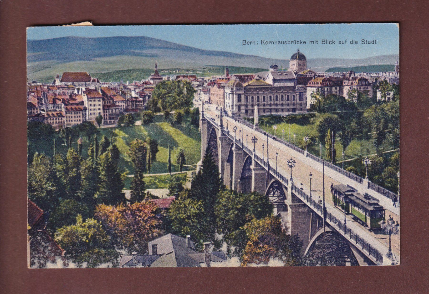 Cartoline postali: BERN - Kornhausbrücke - Tram - 1926 – Usato da Pully venduto da nicecards-shop