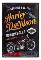Harley davidson plaque en metal