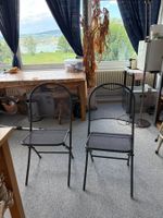 Gartensessel Metall schwarz 2er Set guter Zustand