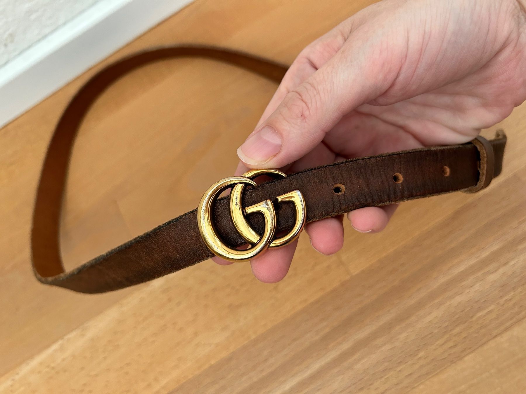 Gucci Cinture: Gucci Ledergürtel GG Marmont – Usato da Zürich venduto da predisha