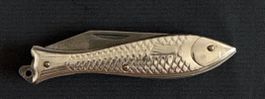 Couteau pliant Sandwik vintage métal argenté neuf