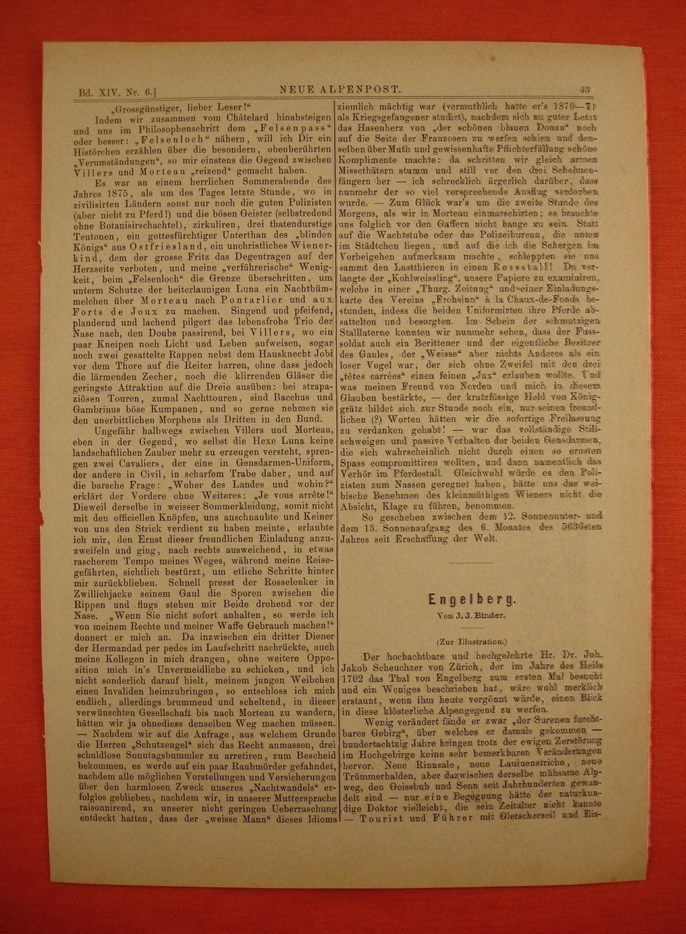 Grafica & Litografie: ENGELBERG, LITHOGRAPHIE 1881 – Usato da Grüningen venduto da Kartensammler 4