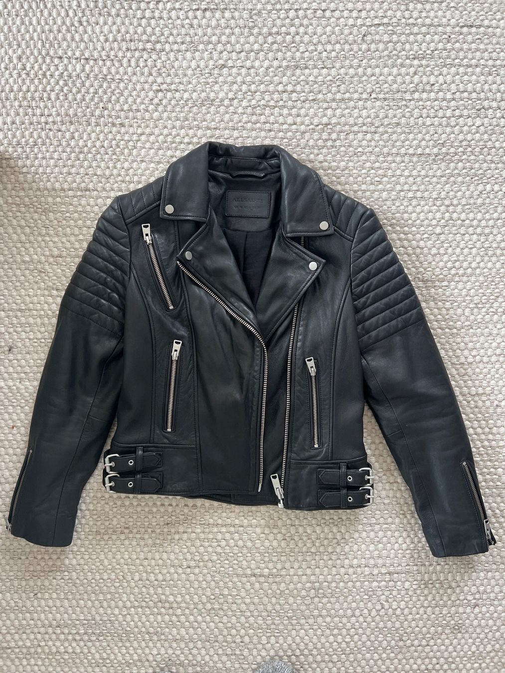 Giacche: All Saints Lederjacke in Schwarz – Usato da Port venduto da lau_pdf5
