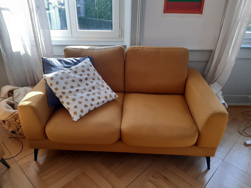 Lipo 2er Sofa Hipster senfgelb Kaufen auf Ricardo