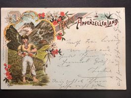 Postkarte Gruss aus Appenzellerland 1911 Litho  (P440)